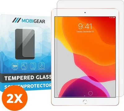 Produktbild von Mobigear iPad 8 (2020) Panzerglas Gehärtetes Glas Displayschutz - Hüllenfreundlich (2er Pack)