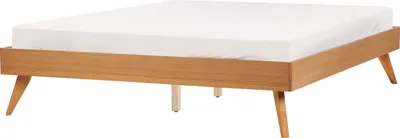 Obrázek produktu pro BELIANI Postel přírodní jasan MDF 160 x 200 cm lamelový rošt bez čela minimalistický skandinávský styl ložnice