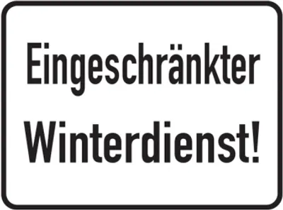 Produktbild von Dreifke® Hinweisschild, Eingeschränkter Winterdienst!, Aluminium, 300 x 400 m...