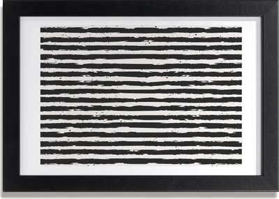 Produktbild von Bild 30x20 MDF-Rahmen, Wandkunst Schwarzweiss-Streifen