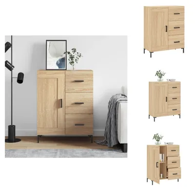 Obrázek produktu pro vidaXL Příborník Sonoma-dub 69,5x34x90 cm materiál na bázi dřeva - Příborníky