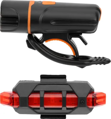 Obrázek produktu pro Naroote sada předního a zadního světla na kolo, přední světlo na kolo, dobíjecí USB, vysoký jas, integrované zadní světlo na kolo, sada světla na kolo s 6 režimy fr