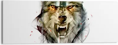 Produktbild von Bild auf Leinwand - Leinwandbild - Wolf Tier Wald - 150x50cm - Wand Bild - Wanddeko - Wandbilder - Leinwanddruck - Bilder - Kunstdruck - Wanddekoration - Leinwand bilder - Wandkunst - CA150x50-4070