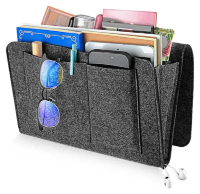 Produktbild von Famanu Bedtasche mit 5 Fächern - Dunkelgrau