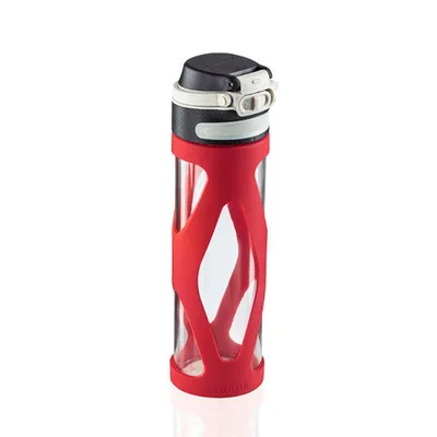 Obrázek produktu pro Leifheit 03256, 600 ml, Denní používání, Fitness, Sporty, Černá, Červená, Průhledná, Sklo, Polypropylen (PP), Silikon, Dospělý, Muž/žena