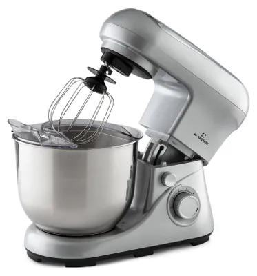 Produktbild von Klarstein Knetmaschine Küchenmaschine zum Backen, 1300W Teigmaschine Klein, 6 Stufen, Schneebesen Rühr- & Knethaken, 5L Schüssel, Planetenrührwerk, Rührmaschine mit Mixer, Küchenmaschinen für Brotteig