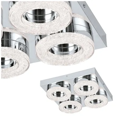 Zdjęcie produktu dla EGLO Fradelo, LED, Niewymienialne źródło światła, 3000 K, 400 lm, IP20, Chrom, Przezroczysty