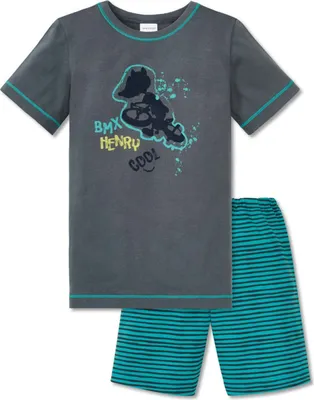 Produktbild von Schiesser Kleinkinder Jungen Kn Anzug kurz grau 98