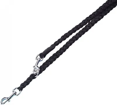 Image de Laisse Nobby tressée, longueur : 200 cm, largeur : 25 mm, couleur : noir