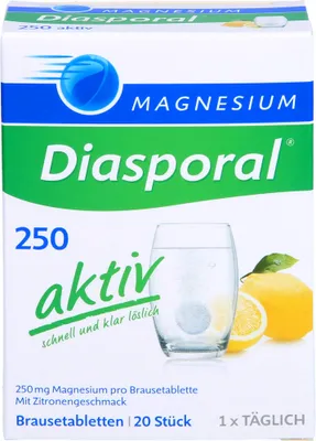Produktbild von Magnesium-Diasporal 250 aktiv Brausetabletten, 20 St. Tabletten