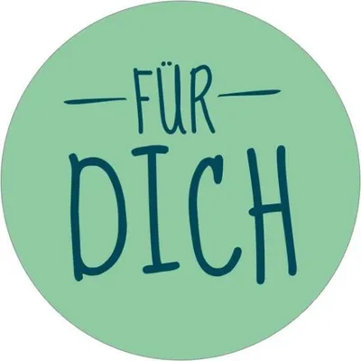 Produktbild von 24x Sticker Für Dich (Motiv 9) 4cm Geschenk Aufkleber runde Spruch Etiketten