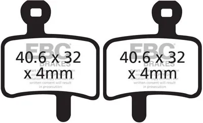 Obrázok produktu pre CFA364 - Brzdové doštičky pre bicykle (organické) EBC Brakes