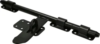 Zdjęcie produktu dla KOTARBAU® Zasuwa Rygiel Do Drzwi Bramy Furtki Garażu Stal Ocynkowana Czarny 340 MM