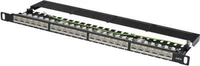 Obrázok produktu pre Patch panel DIGITUS CAT 6, trieda E, vysoká hustota, tienený, čierny
