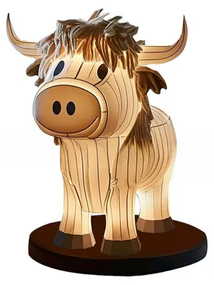 Imagen del producto de Lámpara de escritorio con forma de yack, luz decorativa con diseño de animal, adorno para el hogar, dormitorio, decoración para mesita de noche