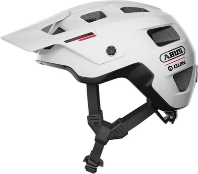 Produktbild von ABUS MTB-Helm MoDrop QUIN - smarter Fahrradhelm mit Bluetooth®, Crash-Erkennung & SOS-Alarm-System für Mountainbiker - Unisex - Weiß Matt, L
