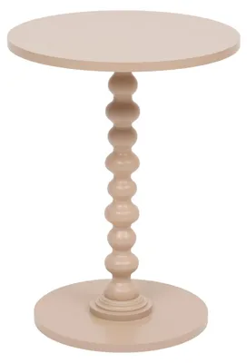 Obrázok produktu pre Skladací stôl ALIX s ozdobnou nohou, Ø 38 cm, béžový