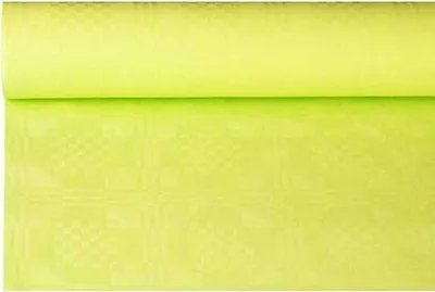 Produktbild von Papstar Papiertischtuch mit Damastprägung 6 m x 1,2 m limonengrün 85476