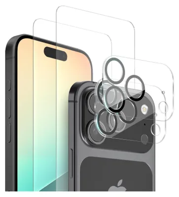 Produktbild von 2x Display + Kamera Glas für Apple iPhone 17 Pro Max Panzerfolie Displayglas Kameraglas 9H Schutzglas