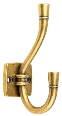 Immagine prodotto di Gancio appendiabiti Argo, gancio per vestiti, ottone anticato, gancio a parete in ottone antico