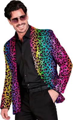 Produktbild von Blazer Pailletten Heer Luipaard Regenboog XL