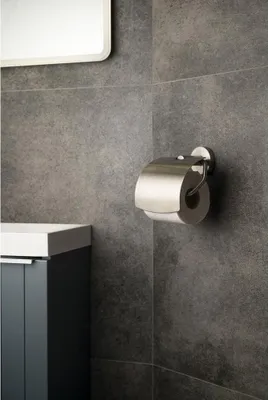 Immagine prodotto di Portarotolo X-STEEL con coperchio, acciaio inox opaco