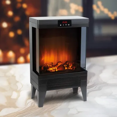 Obrázok produktu pre GLOBIZ Elektrický krb - 180° - ohrievač + LED - 37 x 22 x 56 cm, Obrázok generovaný UI
