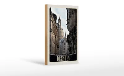 Produktbild von Holzschild Reise 12x18cm Dresden Deutschland Domkuppel Schild