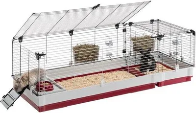 Produktbild von Famanu Kleintierkäfig mit Zubehör - Modular und erweiterbar 120 x 60 x 50 CM
