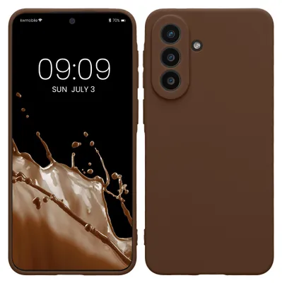 Produktbild von kwmobile Handyhülle für Samsung Galaxy A57 5G Hülle - weiches Handy Silikon Case - Schutzhülle Cover - Chocolate