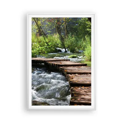 Produktbild von Gerahmtes Poster - Weißer Rahmen - Park natur grün bäume - 70x100 cm - Wand Bild - Wanddeko - Wandbilder - Kunstposter - Wandposter - Bilderrahmen - Bilder - Kunstdruck - Wandbild - P2WPA70x100-0356