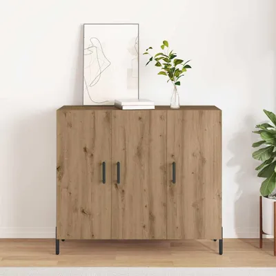 Zdjęcie produktu dla vidaXL Kredens dębowy Artisan 90 x 34 x 80 cm materiał drewnopochodny