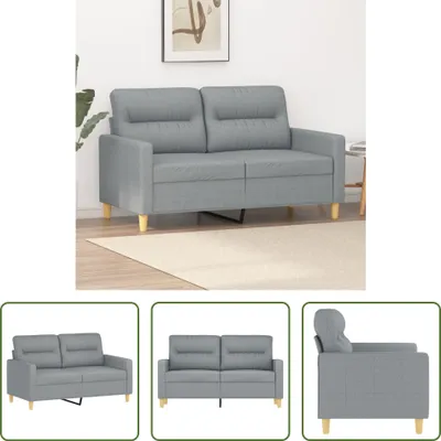 Produktbild von The Living Store 2-Sitzer-Sofa Hellgrau 120 cm Stoff