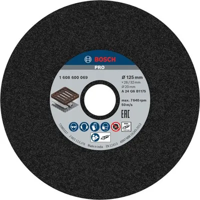 Produktbild von PRO Metal Schleifscheibe, 125 x 26 x 20 mm, K24