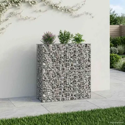 Productafbeelding van Maison Exclusive - Gabionen verhoogde plantenbak, 2 stuks, 130 x 50 x 150 cm, verzinkt staal