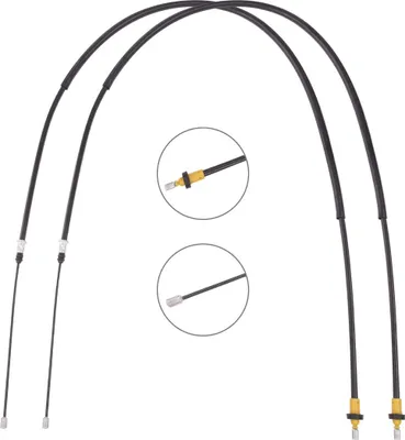Produktbild von RIDEX Handbremsseil Seilzug Feststellbremse passend für PEUGEOT 206 Schrägheck (2A/C) Hinten Links Hinten Rechts 124C1144
