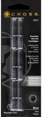 A package of Cross fountain pen ink cartridges.
