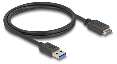 Obrázok produktu pre DeLOCK 85411, 0,8 m, USB E, USB A, USB 3.2 Gen 2 (3.1 Gen 2), 10 Gbit/s, Čierna