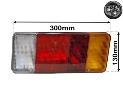 Produktbild von VAN WEZEL Rückleuchte Heckleuchte Rechts für IVECO DAILY III Pritsche/Fahrgestell