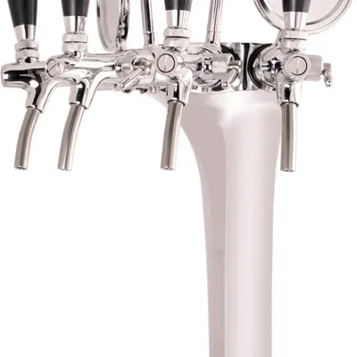 Produktbild von Komplett Set - Schanksäule Chrom, 4-leitig, elegant, "!"