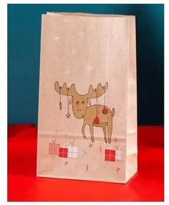 Produktbild von Mendelson Weihnachtliche Papiertüten Rentier 12 Stück