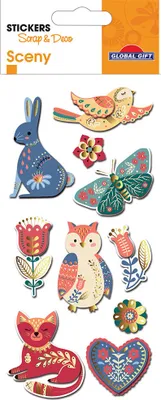 Produktbild von Global Gift Sceny Scrap & Decoration Tiere Laser Gesichtskunst Aufkleber One Size