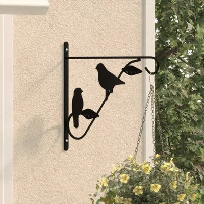 Produktbild von "im Angebot" Halterungen für Blumenampel 4 Stk. Schwarz Stahl - Rankhilfen CC8308