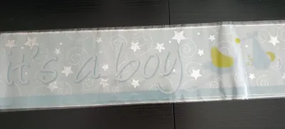 Produktbild von Ri552053 hellblau-glänzend Foilien Banner It´s a boy