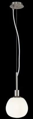 Produktbild von Casa Padrino Hängeleuchte Silber / Weiß Ø 15 x H. 30,5 cm - Moderne Pendelleuchte