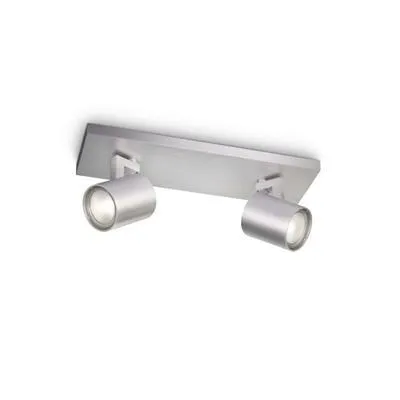 Produktbild von Philips myLiving Spot, Strahler Oberflächenbeleuchtung, GU10, 2 Glühbirne(n), LED, 220-240 V, Aluminium