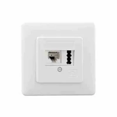Immagine prodotto di Presa combinata Rutenbeck IAE/UAE 8 (6) - TAE 6 F+N, da incasso, bianco puro