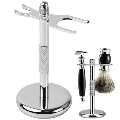 Produktbild von Rasiermesser und Pinsel Ständer,Rasiermesser halter Edelstahl,für Rasierhobel & Rasierpinsel,Geschenkidee
