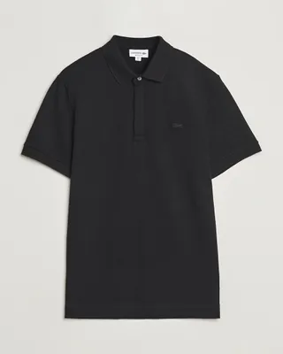 Produktbild von Regular Fit Lacoste Polo schwarz Baumwolle 3-Knopf