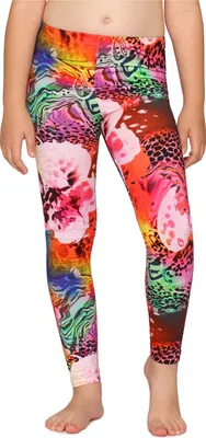 Image de Leggings longs en coton pour filles Merry Style MS10-337 (imprimé multicolore, 110)